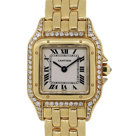 cartier panthere uhr gold|cartier panthere watch with diamonds.